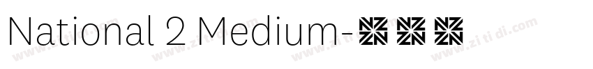 National 2 Medium字体转换
